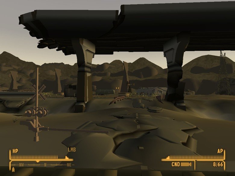 Desc. I recently loaded Fallout New Vegas and it started out like this. It crashed a little afterwards and when I restarted it, everything was normal... Something similar may happen in Skyrim.