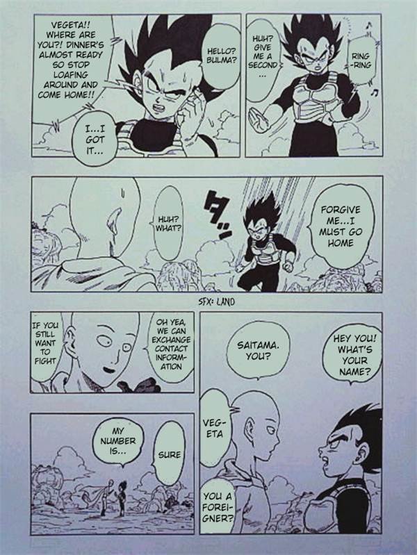 Dragon ball X One punch man. Fan made cross over and fan made translation... Why does no one believe him?