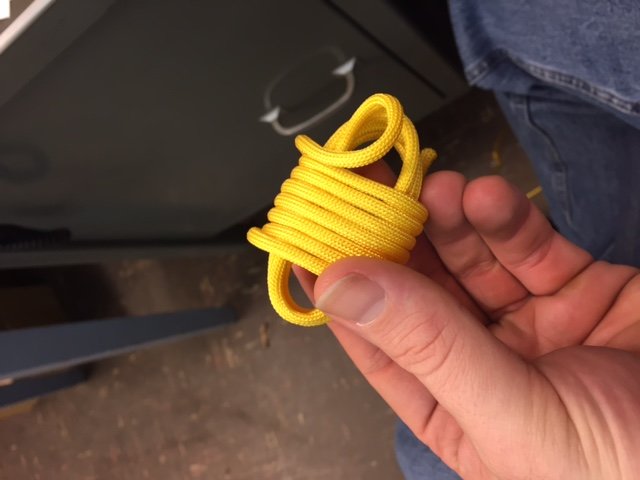 How to make another thing. Alright, let's get this how to started. First you will need: 10ft (3.048m) of paracord 1in (2.54cm) steel ball bearing Scissors (some