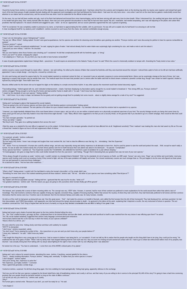 Humanity Fuck Yeah comp 3. . I‘ Anonymous ( Wed) 1 Replies: : Every race is a perfectly unified body" cliche I can' t sleep at night. It began after the Earthli