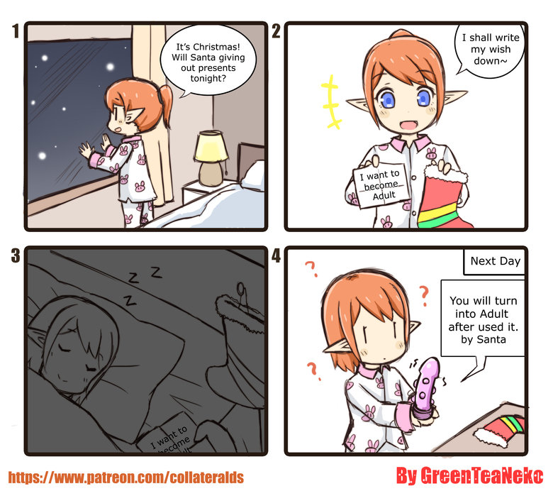 LEWD GreenTeaNeko Comp 1/9. So I am going to post pretty much all of GreenTeaNeko stuff this is the first of the 4 pannel ones some might not make scene because