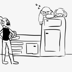 Like I give a fuck. Source: shingshingshiny.tumblr.com/post/133165676744/i-asked-thequalitytoddler-what-i-should-draw-and She would probably lift the fridge any