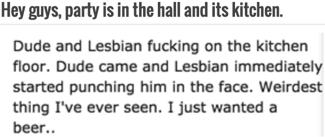 Party Stories. This is abit long but funny as .. f tal 21. 11 points 19 hours we l Friends mom blowing a bunch of teenagers. use report give gala! we t ial 1% ?