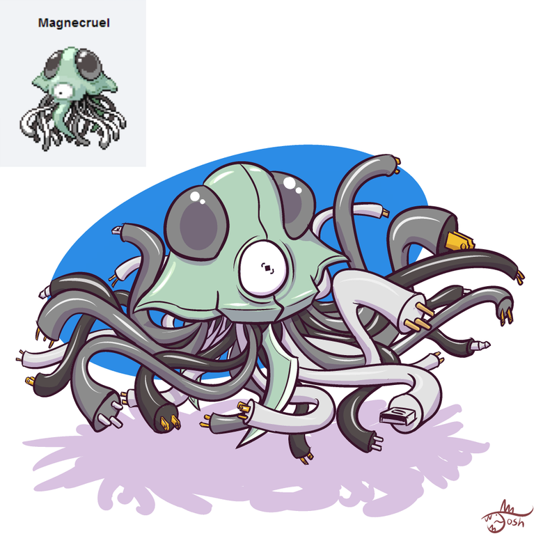 The Ultimate Pokefusion comp.. .. "Lol I have to make it look like a Magnemite and a Blastoise" "Lol that just draw a digimon"