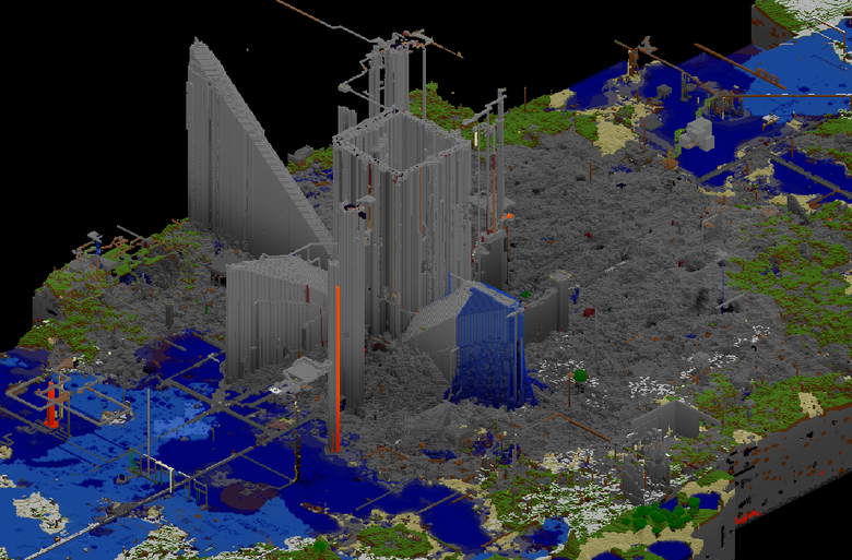 the most insane minecraft server ever. This is the spawn of the Minecraft server 2b2t. It's basically an anarchy server, with literally no rules. There are no m