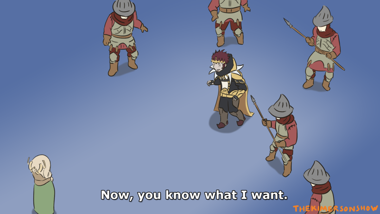 The End of the War. A mix between Nichijou and Fire Emblem. A rare find that I appreciated. Source: .