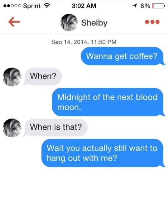 Tinder Comp 9. . 14 Sep 2014 &20 am t Let' s 14 Sep 2014 10: 21 pm If you could read with your I lips my Attack would be a best seller Pm naat inn: shun stories