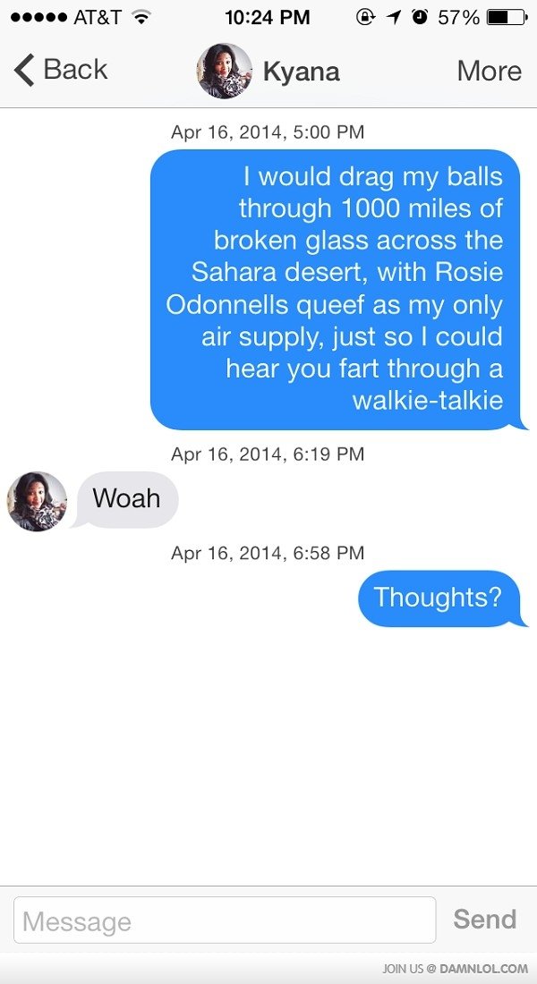 Tinder Comp. . G (ll) Erin 000 Aug 30, 2014, 8: 19 AM Single mother of Mi Want to Mill 'itll single mother‘ ofa? ll) Absolutely not Want to give me a month in c