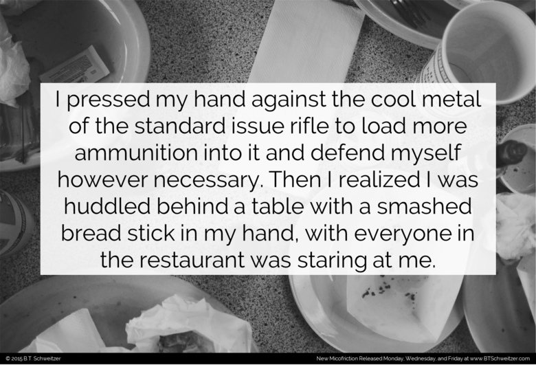 Two Sentence Stories #5. This is the last comp I owed you guys from before. Sorry was dealing with personal stuff but things have improved a lot. I'll go back t